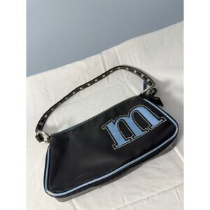 Limited Too Y2K Shoulder Bag Black Blue Mini Purse Studded Strap